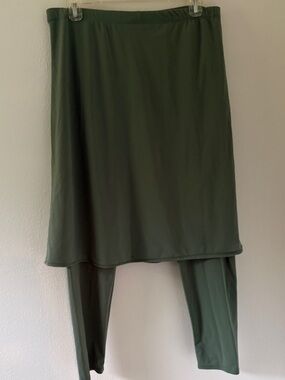 The Skirt Lady Boutique Olive Green Skirted Leggings